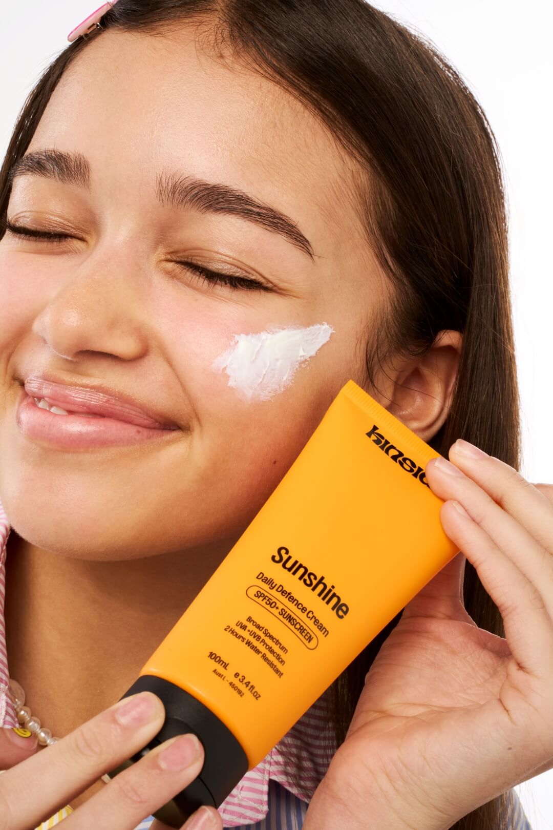 Teen using Kinside skincare