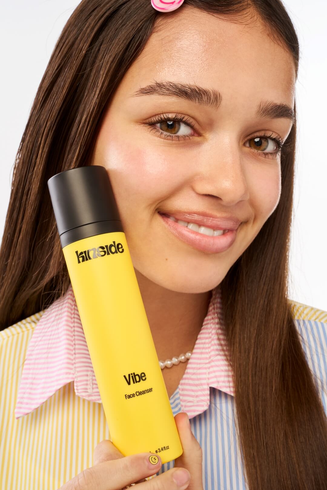 Teen using Kinside skincare