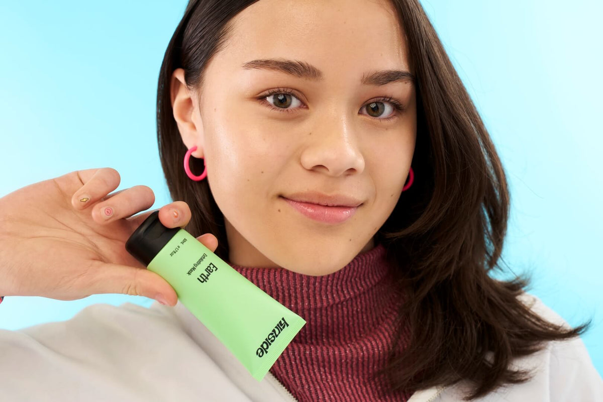 Teen using Kinside skincare