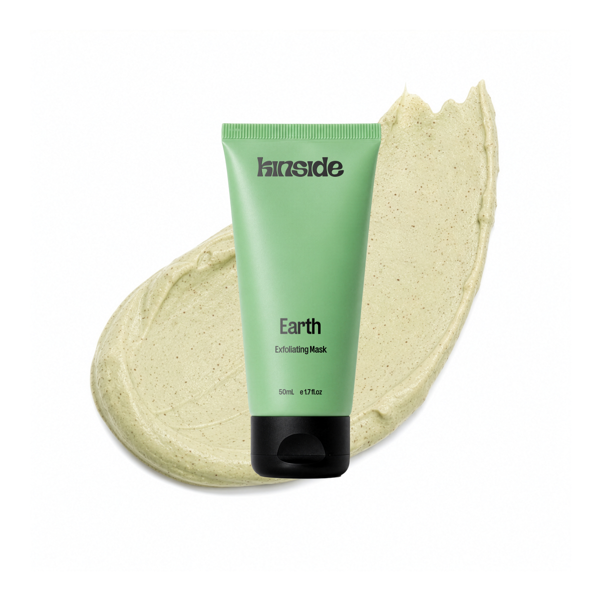 Earth Exfoliating Mask tube on a coloured background