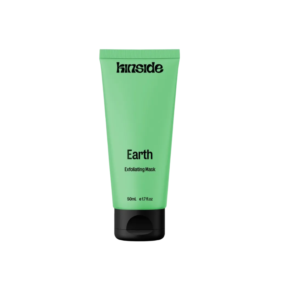 Earth Exfoliating Mask with award badge