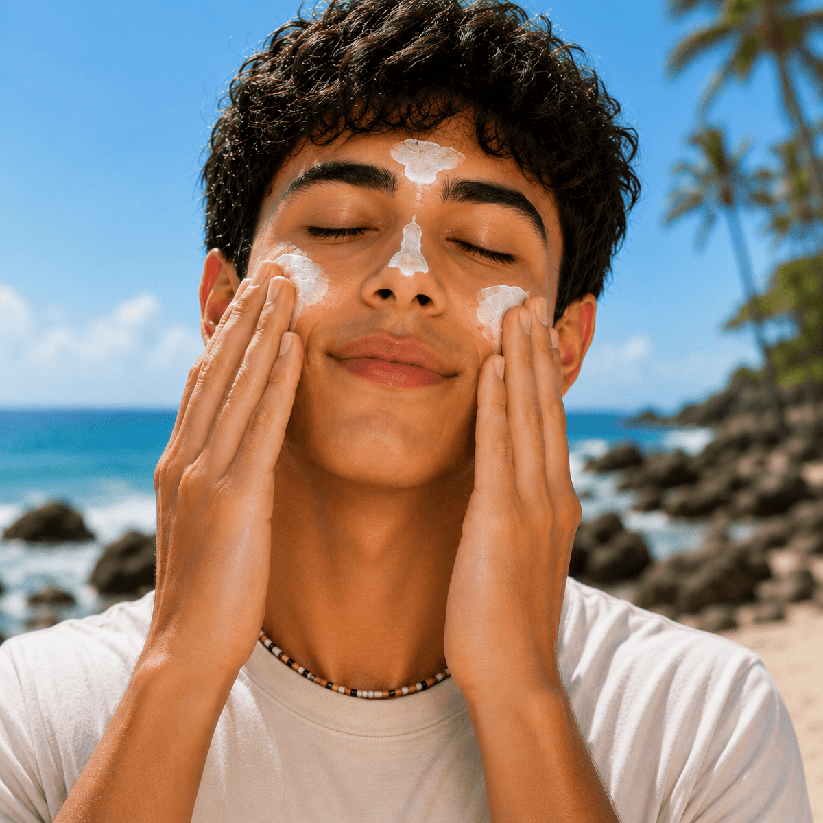 Step 2 of the Sunshine Daily Defence SPF50+ sunscreen routine