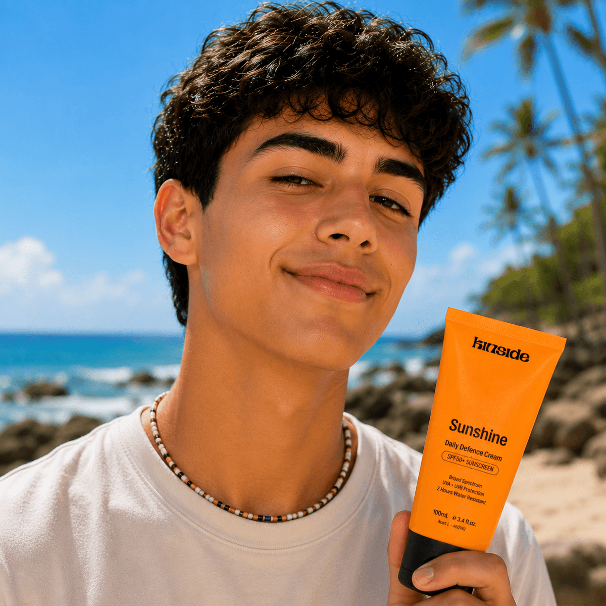Step 3 of the Sunshine Daily Defence SPF50+ sunscreen routine